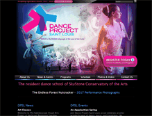 Tablet Screenshot of danceprojectstl.com